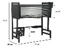 ESCURRIDOR DE PLATOS DE 85CM CON 1 GABINETE DE LUJO.webp