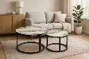 MESAS DECORATIVAS DOBLES PARA SALA TIPO MARMOL......webp