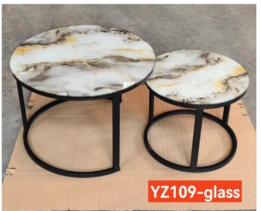 MESAS DECORATIVAS DOBLES PARA SALA TIPO MARMOL...webp