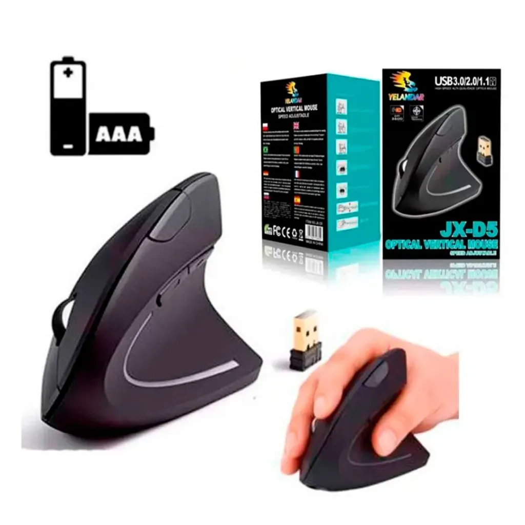 MOUSE VERTICAL INALAMBRICO D5...webp