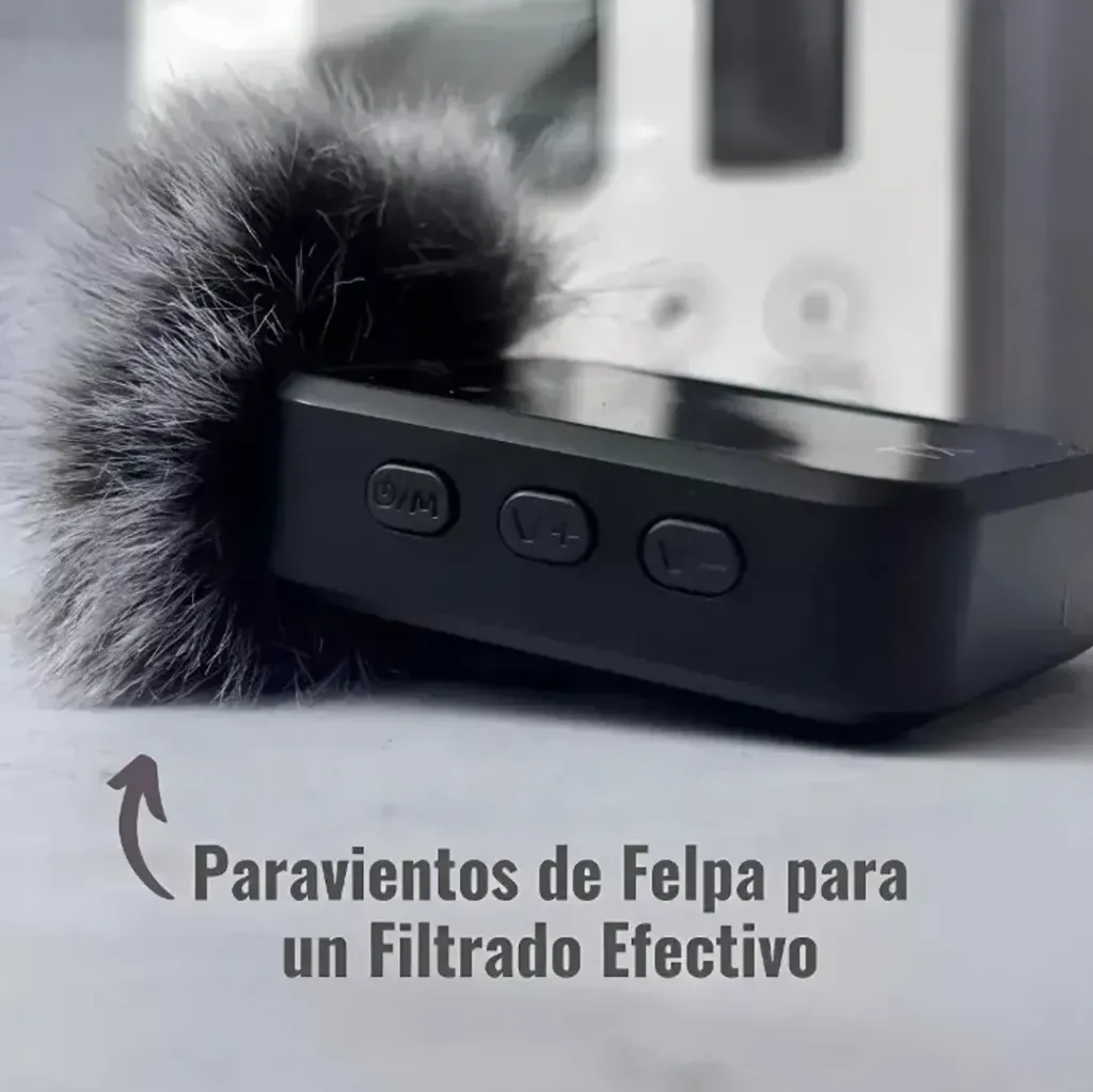 MICROFONO SOLAPA INALAMBRICO PARA IPHONE Y ANDROID NEGRO....webp