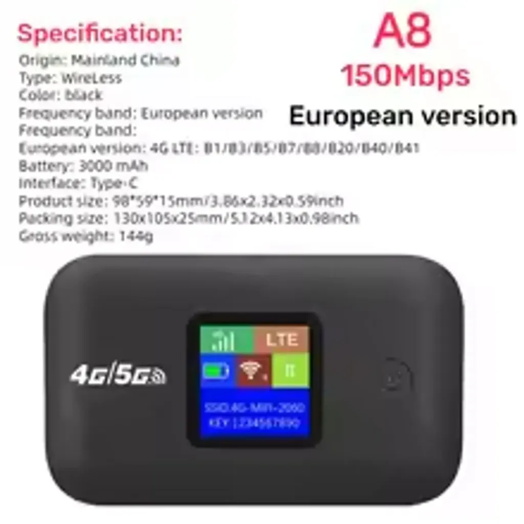 MODEM INALAMBRICO WIRELESS 5G MOBILE WIFI....webp