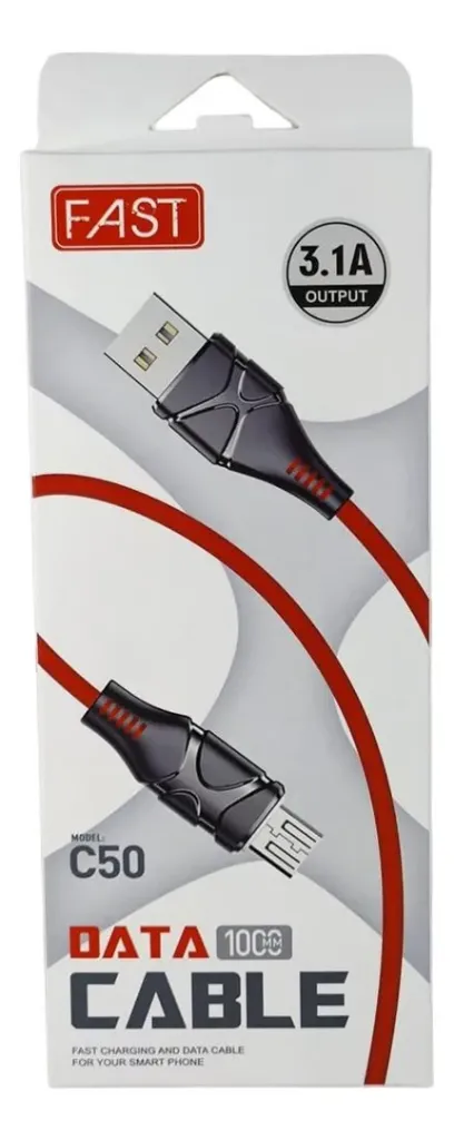 CABLE USB V8 MICRO FAST 3.1A....webp