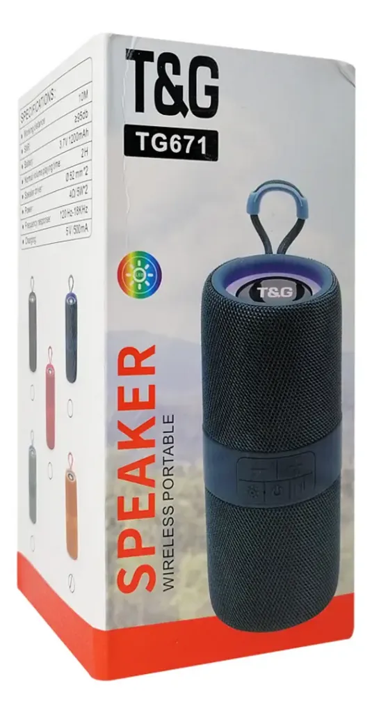 ALTAVOZ PARLANTE BOCINA BLUETOOTH LUCES LED SPEAKER TG671.webp