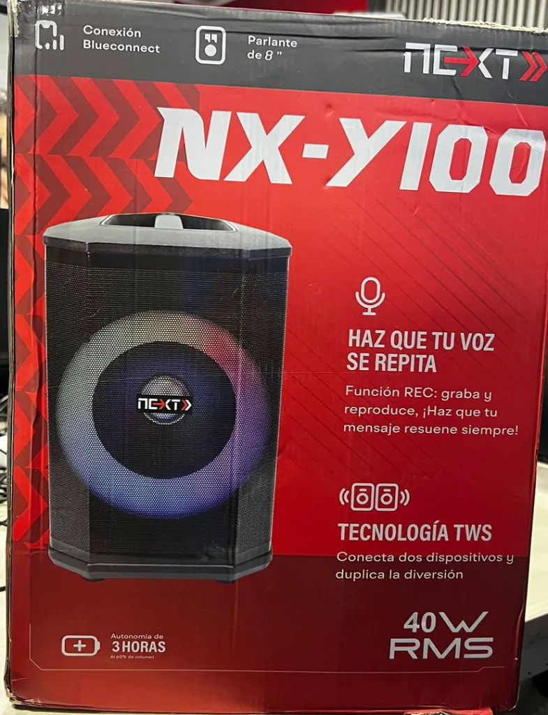 CABINA PARLANTE ALTAVOZ SONIDO 8 BLUETOOTH NX-Y100..webp