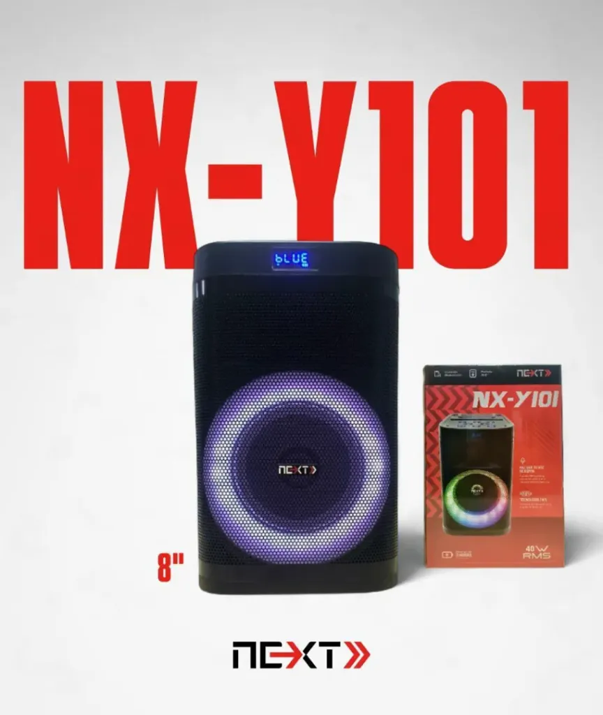 CABINA PARLANTE BOCINA NEXT DE 8 LUCES LED NX-Y101....webp