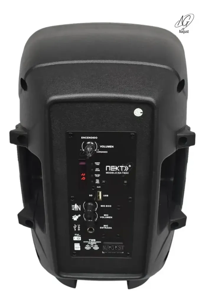 CABINA PARLANTE RECARGABLE 8 PULGADAS LUCES LED NX-Y8...webp
