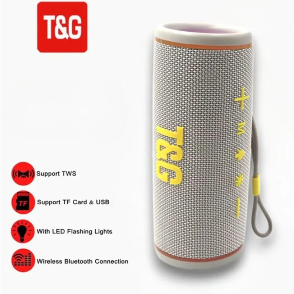 PARLANTE BOCINA PORTATIL LUZ LED TG-424....webp