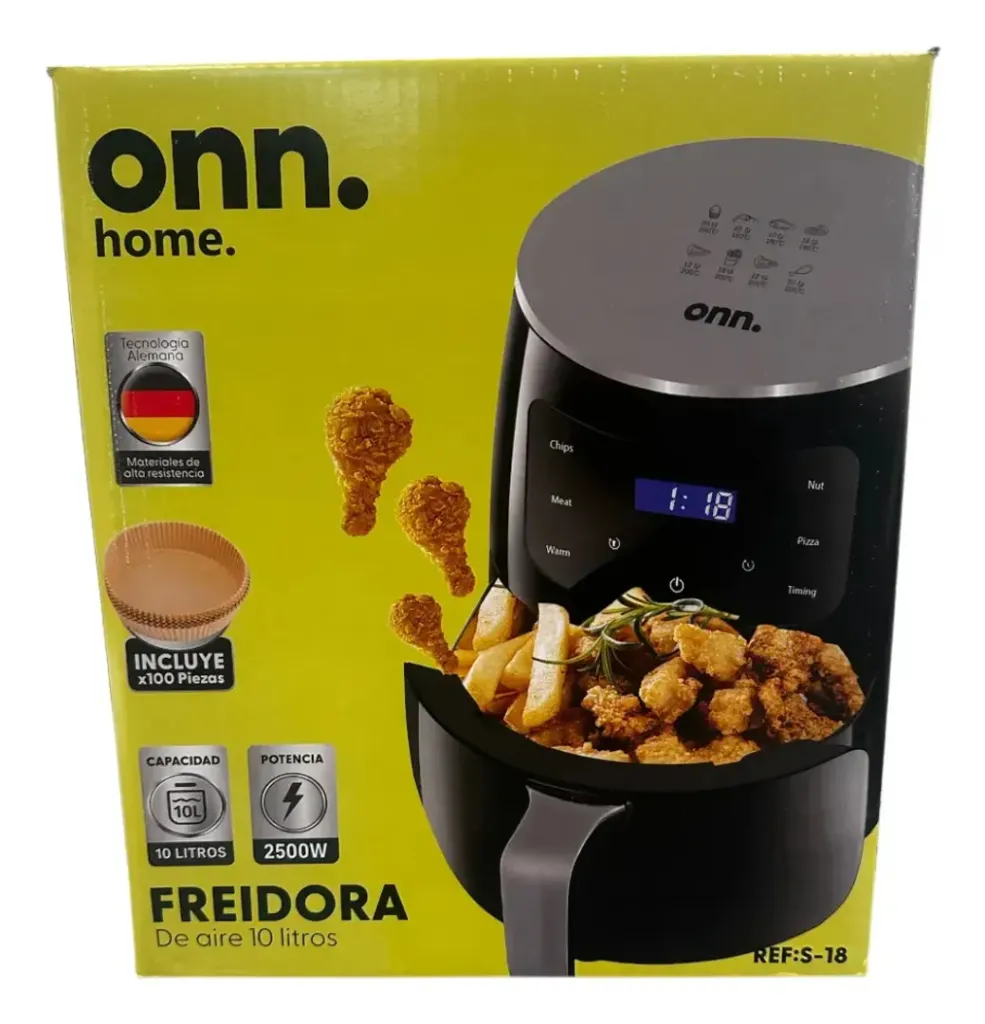 FREIDORA AIRE ONN AIR FRYER GRAN CAPACIDAD PAPEL ANTIADHERENTE..webp