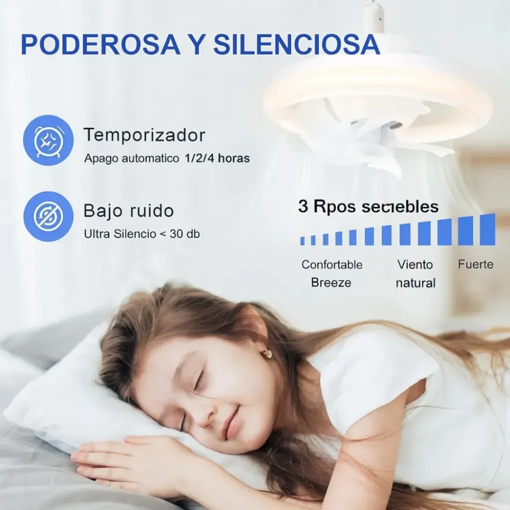 VENTILADOR BOMBILLO DE TECHO 60w 3 VELOCIDADES CON CONTROL......webp