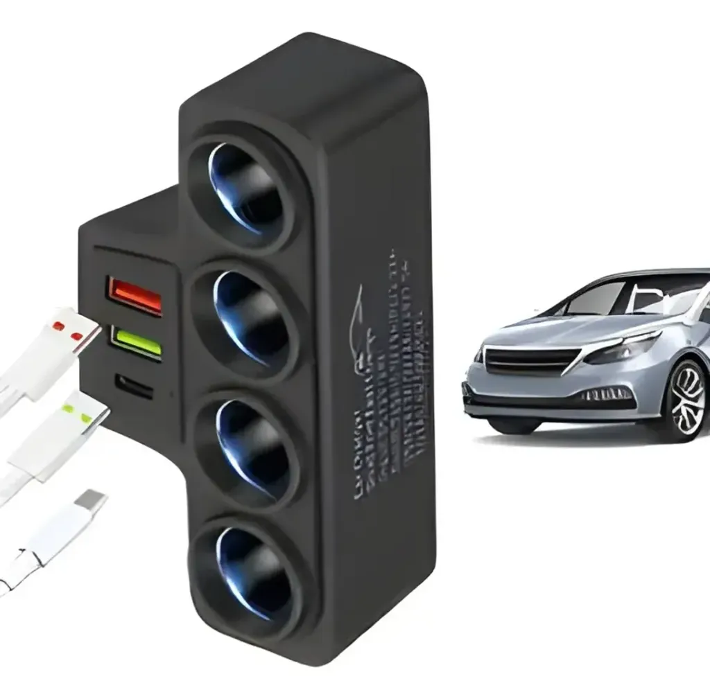 CIGARRERA CARGADOR PUERTOS USB-C CARRO ADAPTADOR ENCENDEDOR..webp
