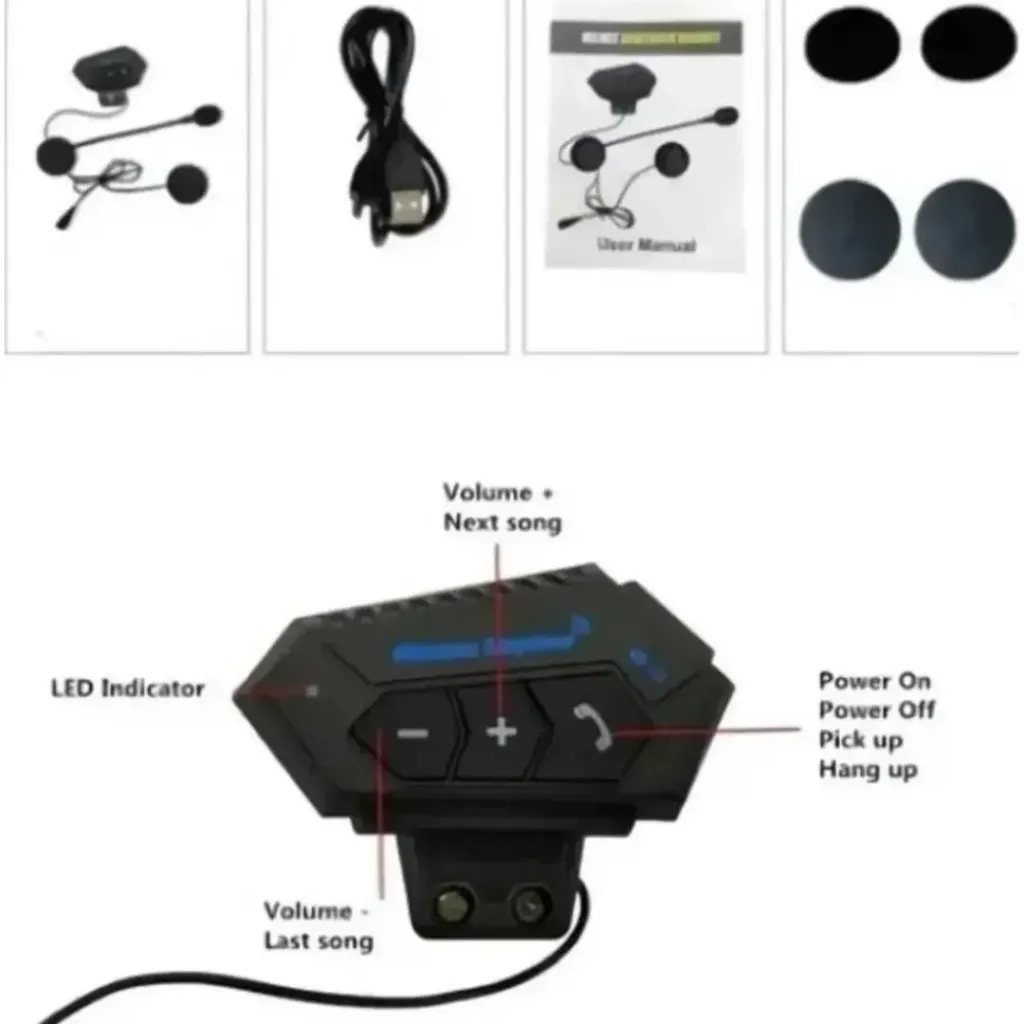 INTERCOMUNICADOR CASCO MANOS LIBRES BLUETOOTH IMPERMEABLE..webp