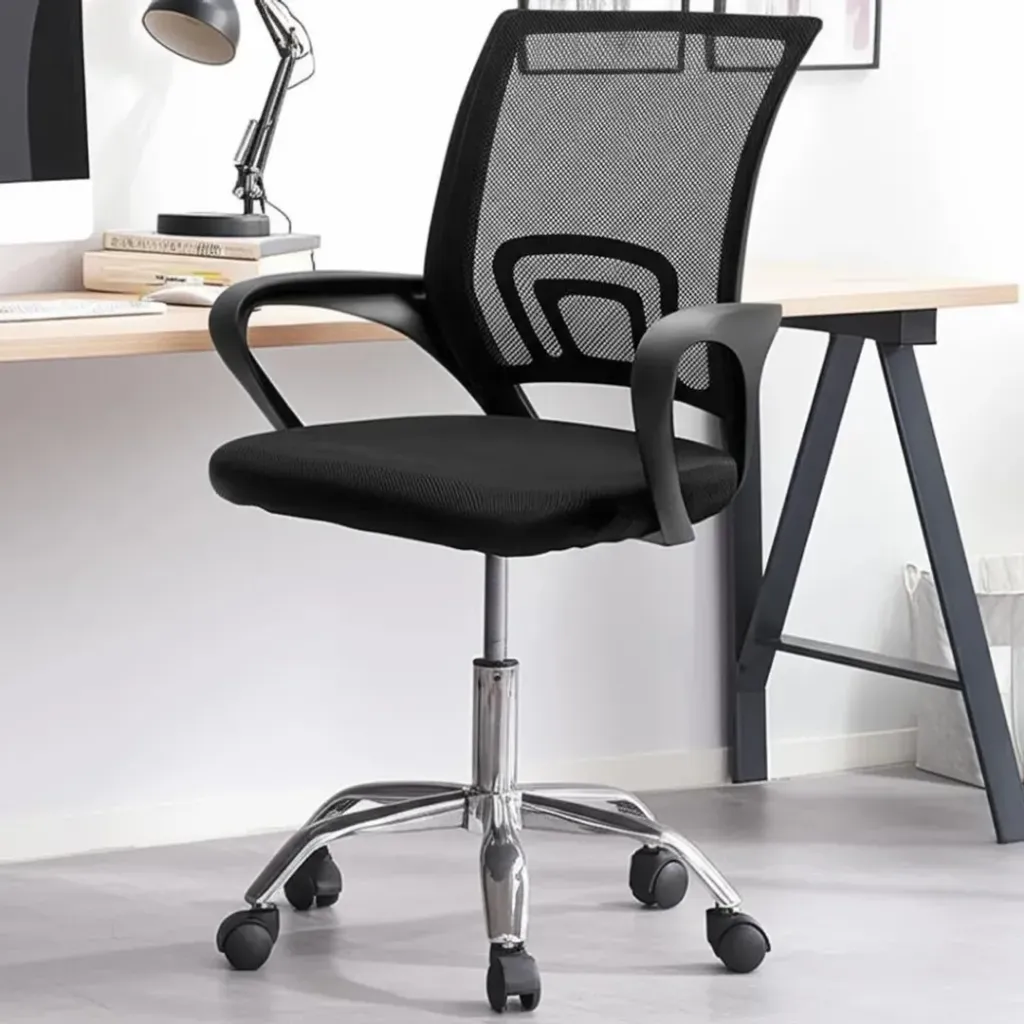 SILLA EJECUTIVA OFICINA ESCRITORIO ERGONOMICA COLOR NEGRO....webp