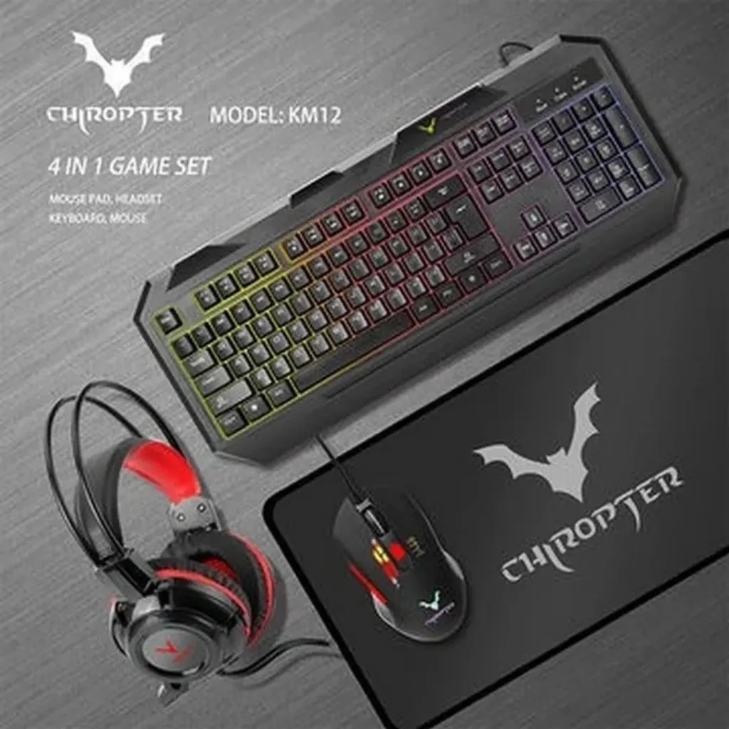 SET COMBO KIT GAMER 4 EN 1 WESDAR CHIROPTER KM12..webp