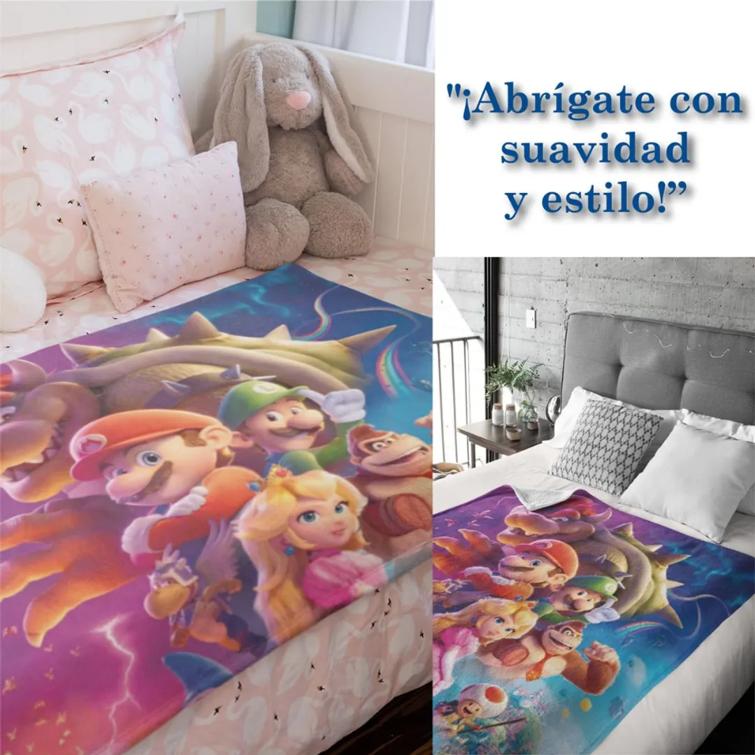 COBIJA MANTA TERMICA AFELPADA 1,30x1,60CM MARIO BROSS
