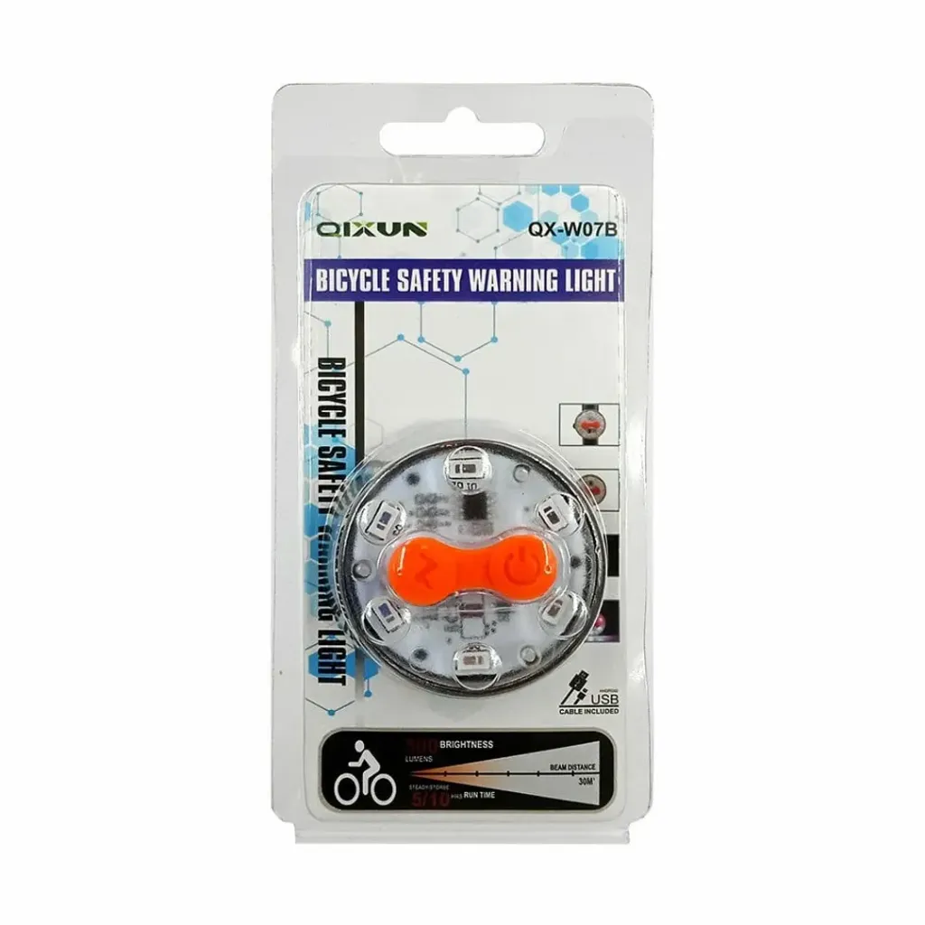 LUZ DE SEGURIDAD RECARGABLE PARA BICICLETA QX-WO7B