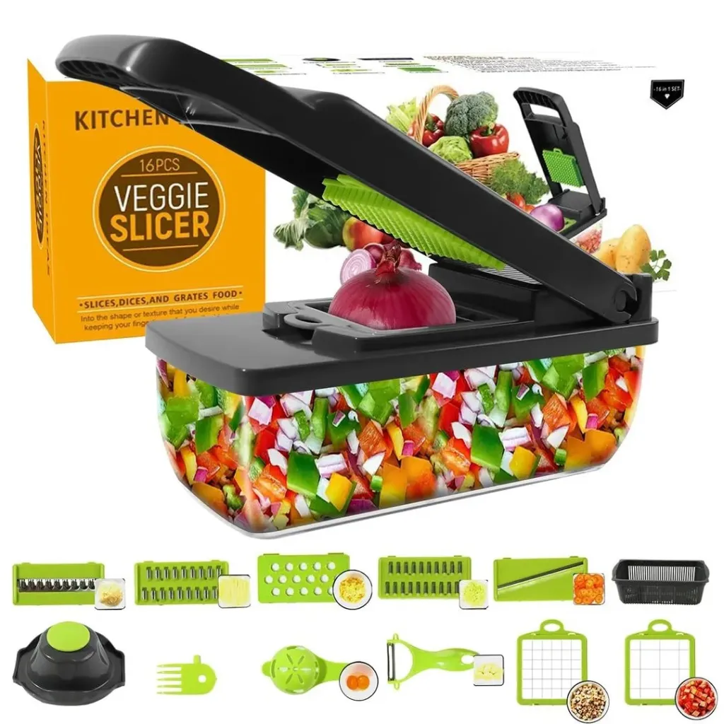 PICADOR DE VEGETALES CORTADOR 16 PCS