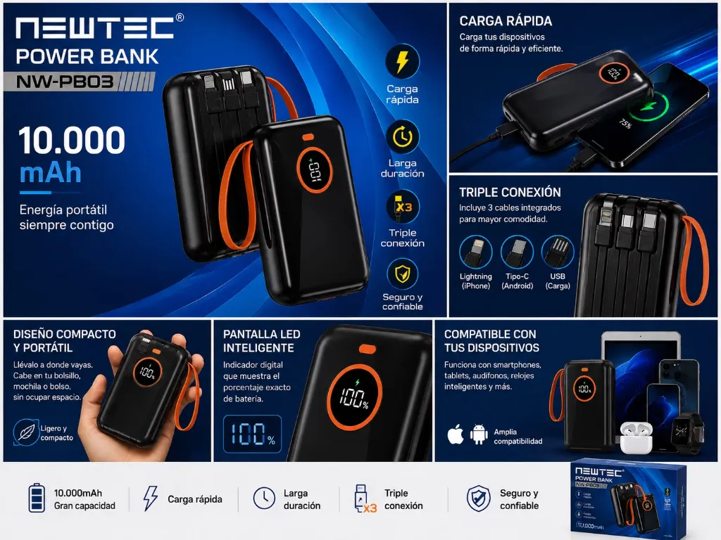 POWER BANK NEWTEC NW-PB03