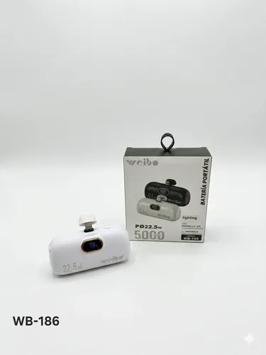POWER BANCK BATERIA CARGA RAPIDA 22.5W 5000MAH MINI WEIBO WB-186