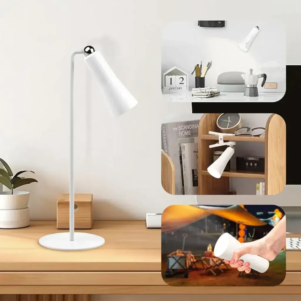 [SL31307] LAMPARA LUZ LED DE ESCRITORIO INALAMBRICA CUELLO FLEXIBLE