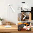 LAMPARA LUZ LED DE ESCRITORIO INALAMBRICA CUELLO FLEXIBLE