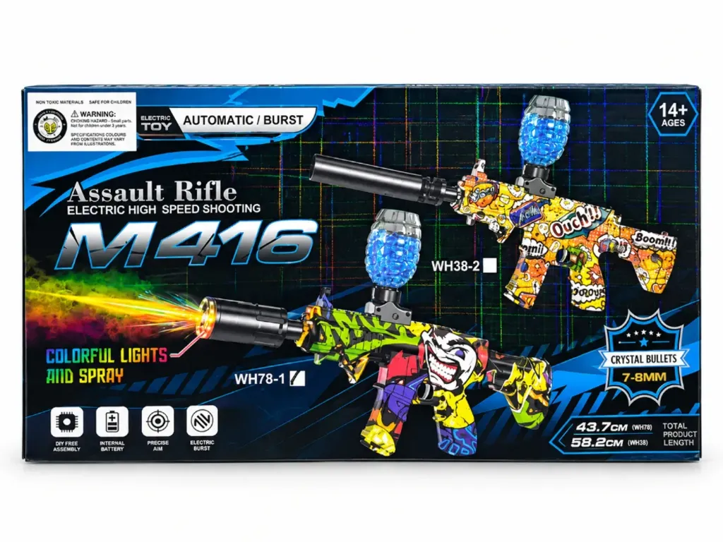PISTOLA DE HIDROGEL LANZADOR RIFLE ELECTRICO M416