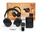 COMBO NX-02 KIT DE RELOJ SMART WATCH DIADEMA P9 MINI CONSOLA Y AIRPODS PRO 5