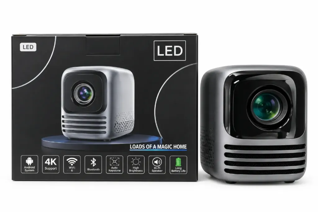 PROYECTOR INTELIGENTE LCD FULL HD PORTATIL 4K T10