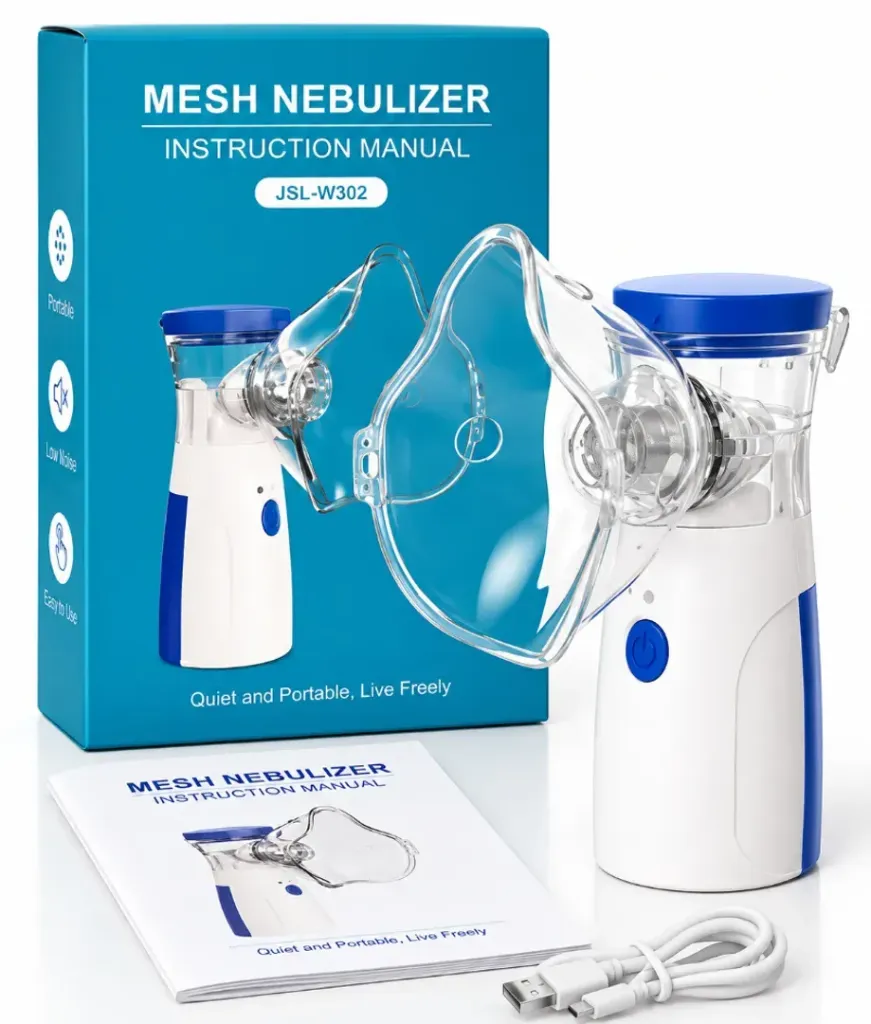 NEBULIZADOR PORTATIL RECARGABLE MESH JSL-W302