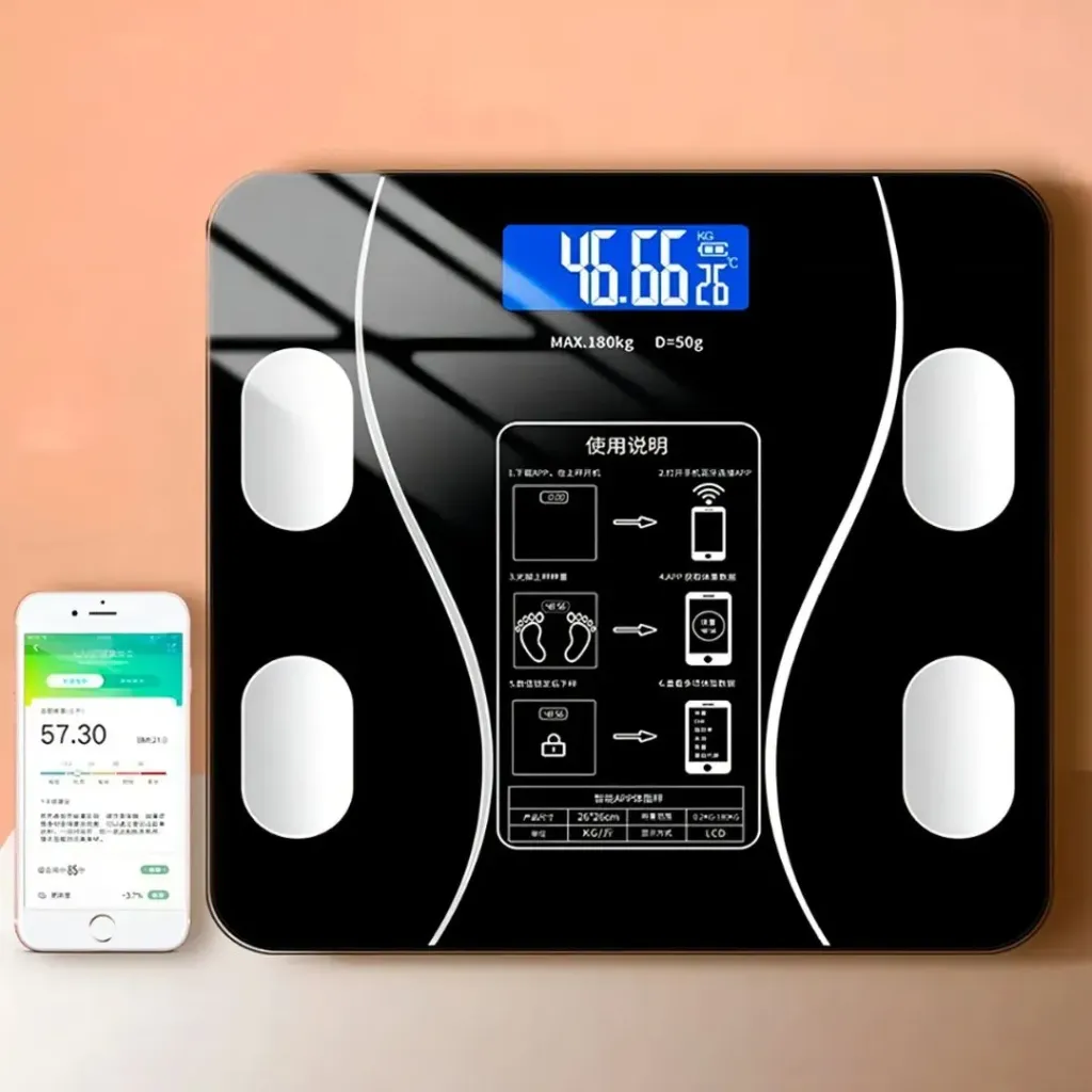 [412c0d] BASCULA EN VIDRIO PESA BLUETOOTH