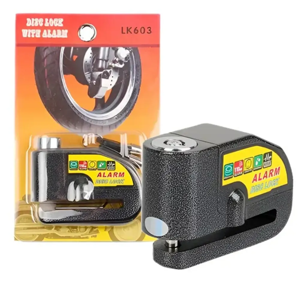 CANDADO DISCO MOTO ALARMA PESADO LK603
