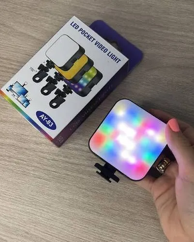 LUZ LED SELFIE RECARGABLE PORTATIL ACCESORIO AY-83 LED POCKET