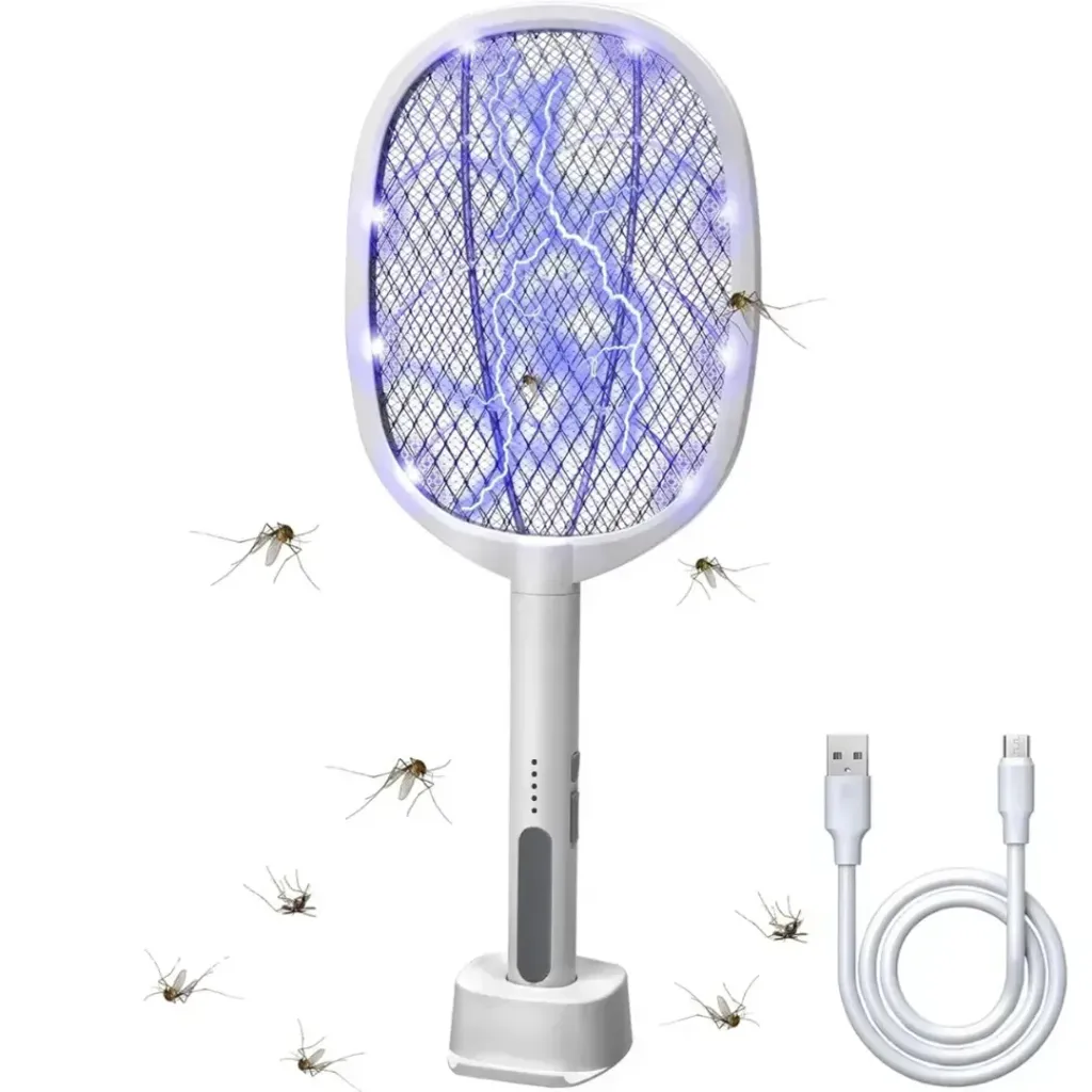 RAQUETA MATAMOSQUITO RECARGABLE LAMPARA UV