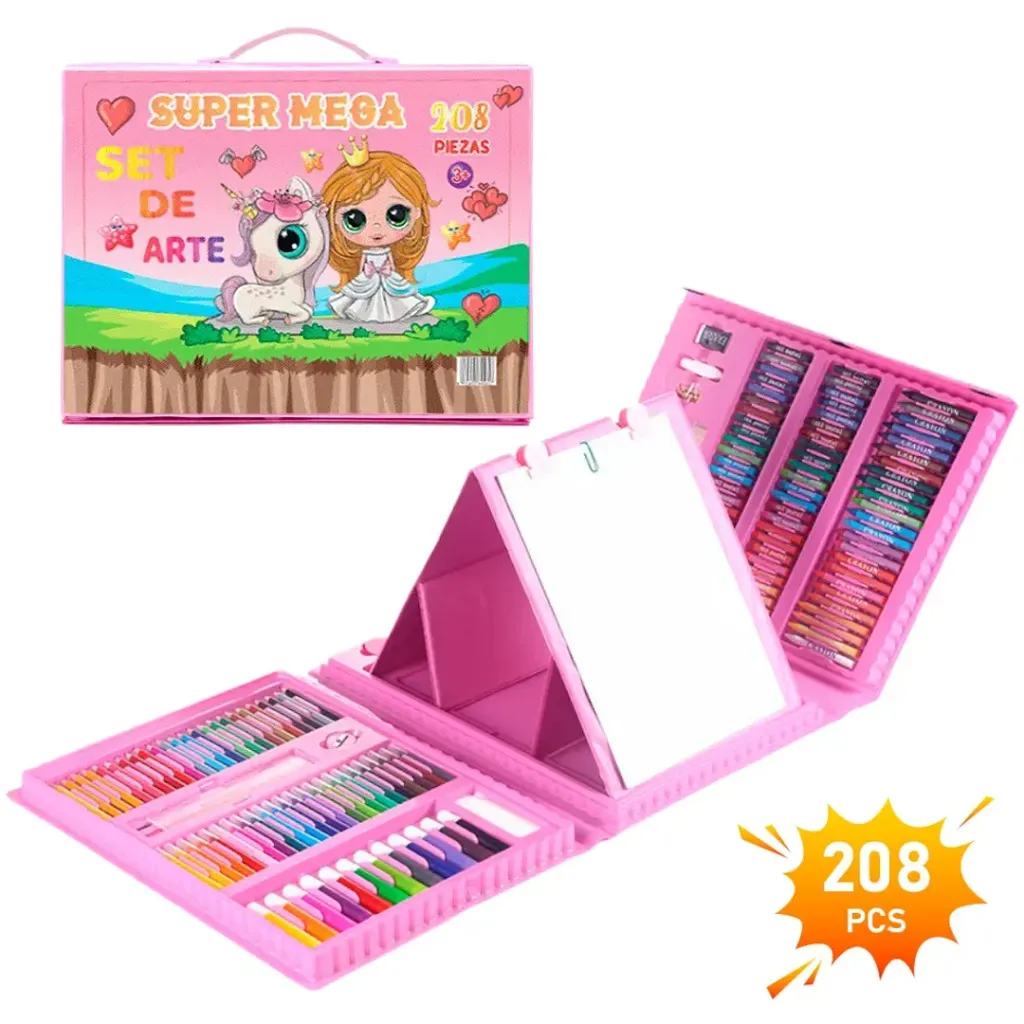 SET ARTE INFANTIL - ART SET - 208 PIEZAS