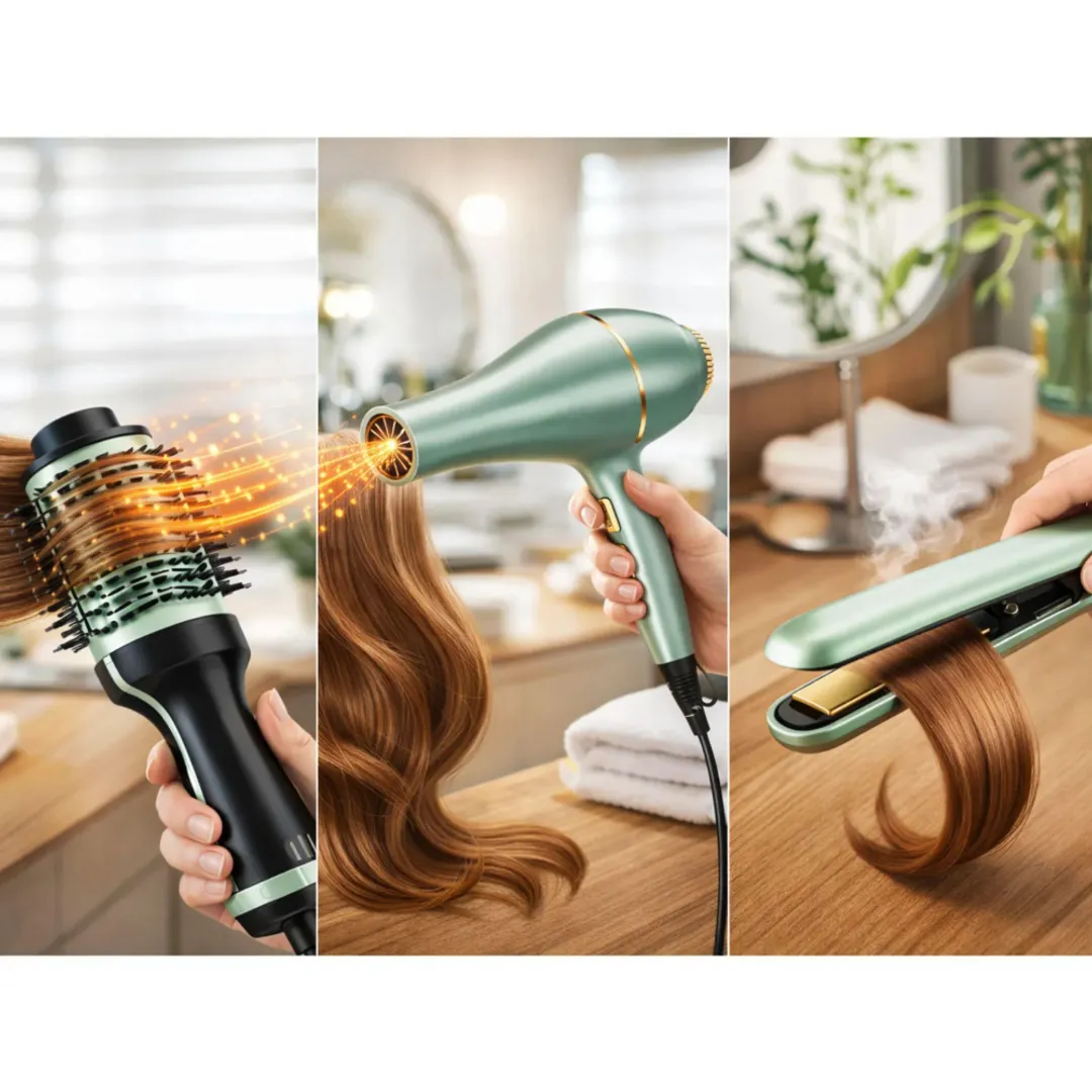 SET COMBO PLANCHA CEPILLO Y SECADOR AGUACATE PRONOVA PRO-2523