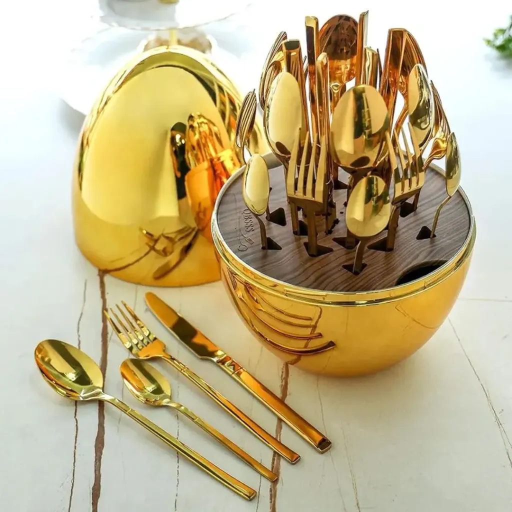 SET DE CUBIERTOS x24pcs HUEVO ORGANIZADOR