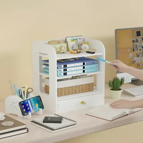 ORGANIZADOR PARA ESCRITORIO OFICINA 4 ESTANTES