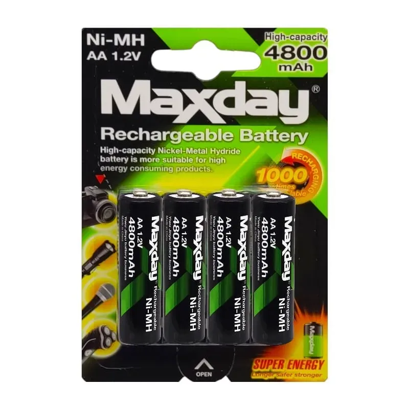 [MD-90161] PILAS BATERIAS MAXDAY RECARGABLES AA 1.2V X4