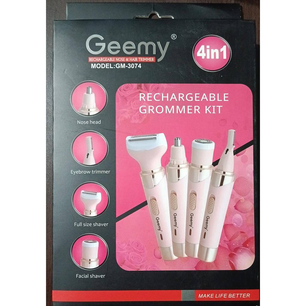 [CED-BEL-036]  MAQUINA AFEITADORA MUJER BELLEZA FACIAL 4 EN 1  - GEEMY - GM-3074 