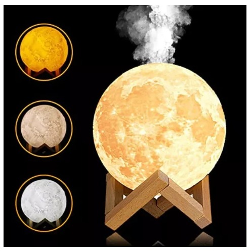 HUMIDIFICADOR LAMPARA TIPO LUNA BASE SOPORTE - MOON LAMP HUMIDIFIER - 3D - SF-15