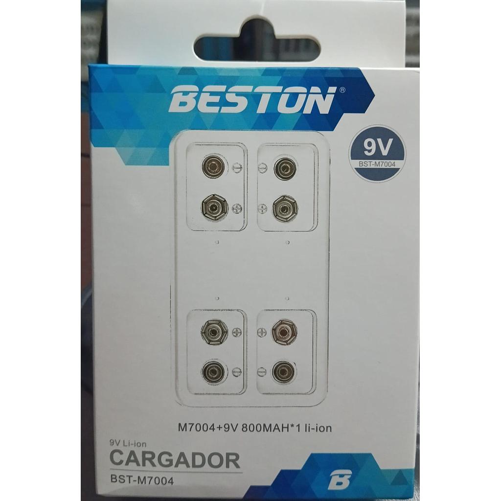 CARGADOR PILA BATERIA 9V - BESTON - BST-M7004 - INCLUYE PILA