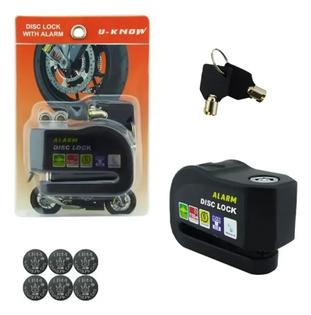 CANDADO MOTO ALARMA - U - KNOW - ALARM DISC LOCK - RE:8273AM