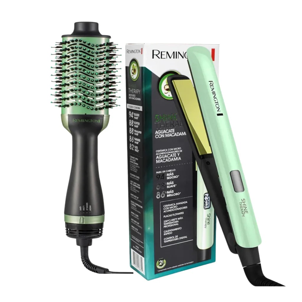 COMBO PLANCHA CEPILLO ALISADOR AVOCADO - REMNLIGTON - RE-2501