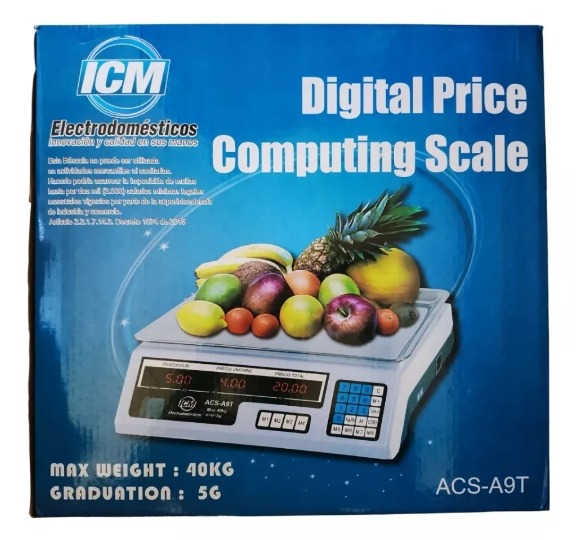 PESA GRAMERA BASCULA- ICM - ACS-A9T - 40 KILOS